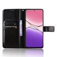 Θήκη με πτερύγιο για Oppo A5 Pro 5G, Crazy Horse Wallet, μαύρη