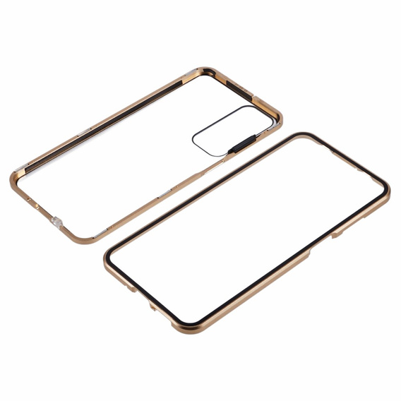 θήκη για το Samsung Galaxy A16, Magnetic Dual Glass, χρυσή