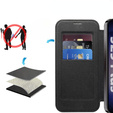 Θήκη με πτερύγιο για Samsung Galaxy S25+ Plus, RFID Rhombus Wallet MagSafe CamShield, μαύρη
