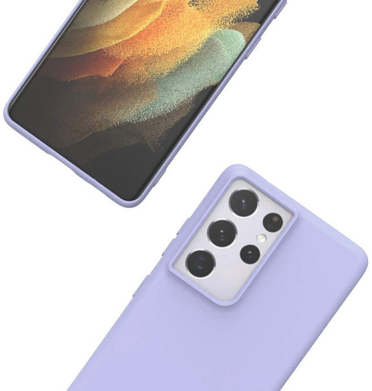 Θήκη για Samsung Galaxy S21 Ultra, Silicone Lite, λεβάντας