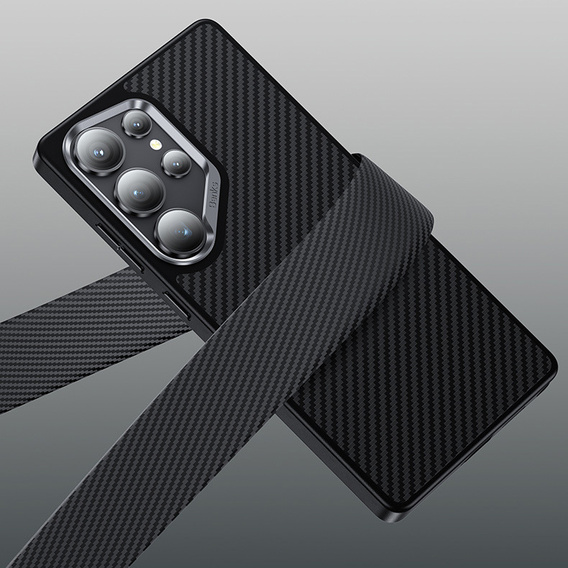 θήκη BENKS Kevlar για Samsung Galaxy S25, για MagSafe, Carbon Fiber, μαύρη