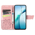 Θήκη με πτερύγιο για Xiaomi Redmi Note 14 4G, Butterfly, ροζ rose gold