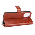 Θήκη με πτερύγιο για Motorola Moto G62 5G, Crazy Horse Wallet, καφέ