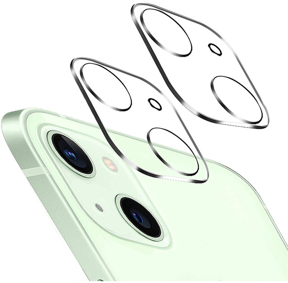 2x ERBORD μετριασμένο γυαλί για την κάμερα για να iPhone 13 Mini 