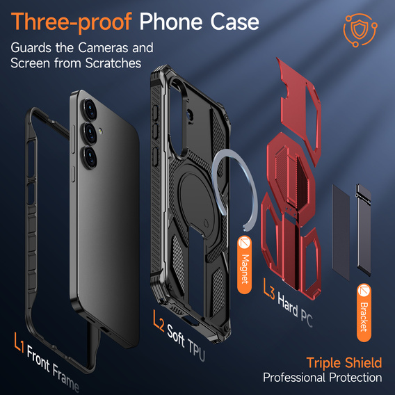 Προστατευτική θήκη με βάση συμβατή με MagSafe για Samsung Galaxy S25 FE