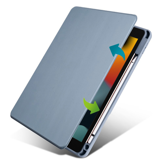 Θήκη για iPad 10.2" 2021/2020/2019 (9/8/7 gen.), με υποδοχή γραφίδας, περιστρεφόμενη κατά 360°, μωβ