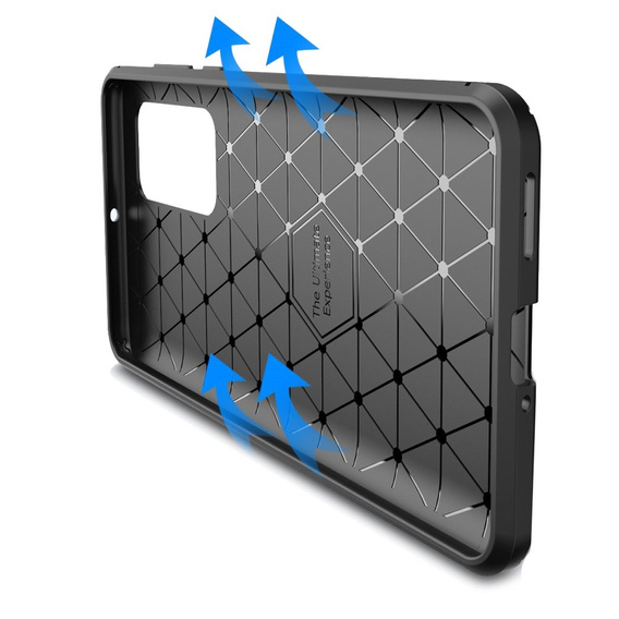 Θήκη για Huawei P40, Carbon Gel, μαύρη