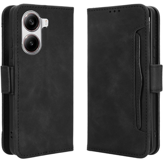 Θήκη με πτερύγιο για Xiaomi Poco X7 Pro 5G, Card Slot, μαύρη