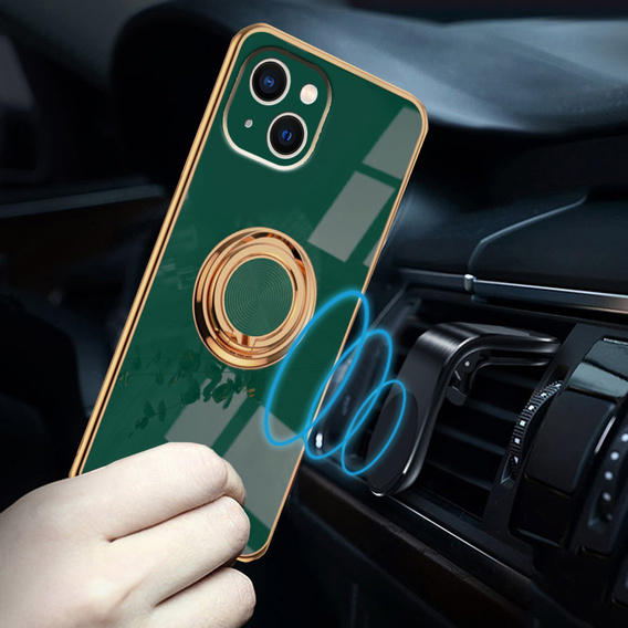 Θήκη για iPhone 14, Electro Ring, πράσινη