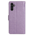 Θήκη με πτερύγιο για Samsung Galaxy A55 5G, Wallet, Butterfly, μωβ