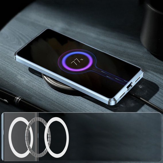 θήκη προστασίας κάμερας για το Samsung Galaxy S21 FE 5G, CamShield MagSafe, διαφανής / μπλε
