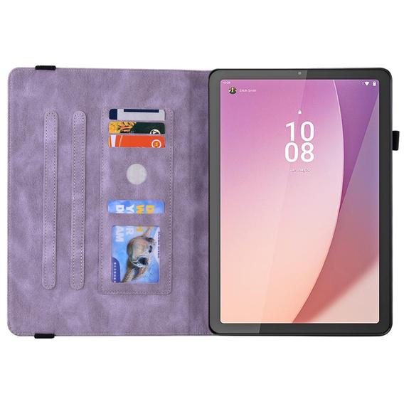 θήκη για το Lenovo Tab M9, Butterfly, μωβ