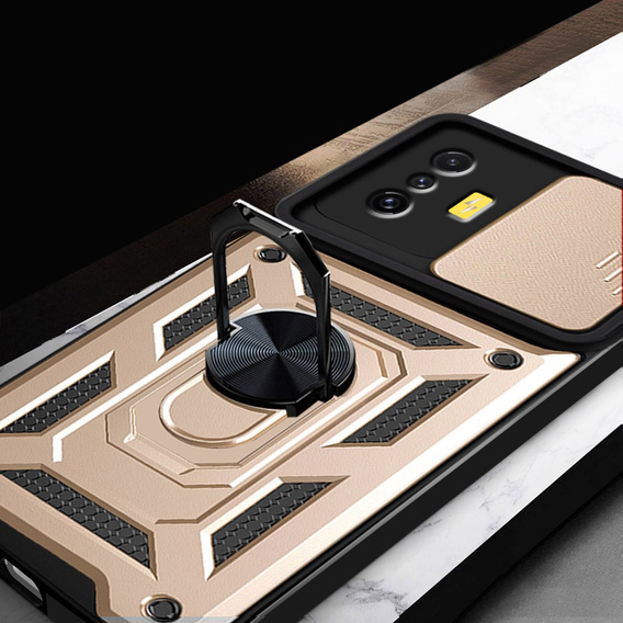 Θήκη για Xiaomi Poco F4 GT, CamShield Slide, χρυσός