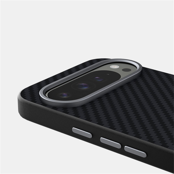 Θήκη για Google Pixel 10 / 10 Pro, ABEEL, για MagSafe, με υφή άνθρακα, μαύρο