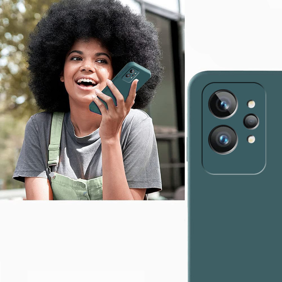 Θήκη για Realme GT2 Pro, Silicone Lite, σκούρα πράσινη