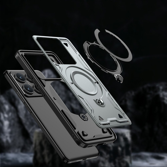 Θήκη για Xiaomi 14T, Military MagSafe, ασημένια