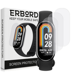 3x Φύλλο υδρογέλης ERBORD για Xiaomi Smart Band 10 / 9 / 8
