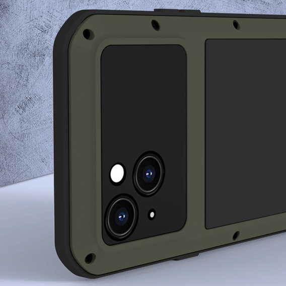 Love Mei Θήκη για iPhone 14, armored with glass, πράσινη