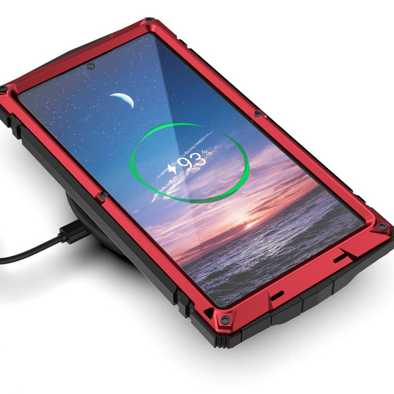 Θωρακισμένη θήκη για Samsung Galaxy S25 Ultra, R-JUST, κόκκινη