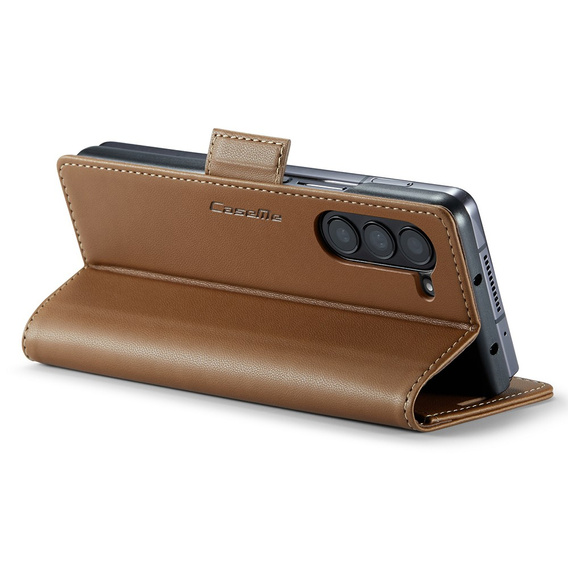 CASEME flip case για Samsung Galaxy Z Fold6 5G, Litchi Wallet, καφέ