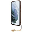 GUESS Θήκη για Samsung Galaxy A55, 4G Charms Collection Hardcase, καφέ