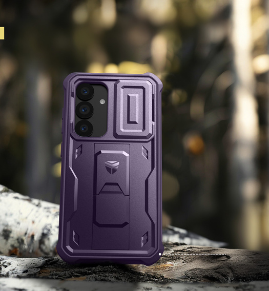 Θωρακισμένη θήκη για Samsung Galaxy S25, Dexnor Full Body (Two Frames), μωβ