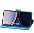 Θήκη με πτερύγιο για Xiaomi Poco F7 Ultra, Butterfly, μπλε