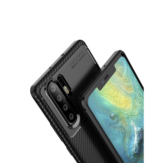 Θήκη για Huawei P30 Pro, Carbon Gel, μαύρη