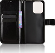 Θήκη με πτερύγιο για Realme Note 70T 4G, Crazy Horse Wallet, μαύρη