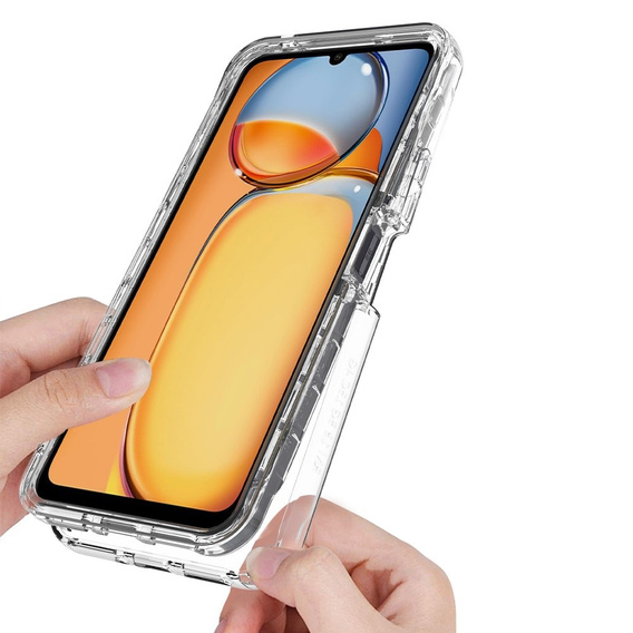 Θήκη για Xiaomi Redmi 13C, Shockproof, με μεμβράνη, διαφανής