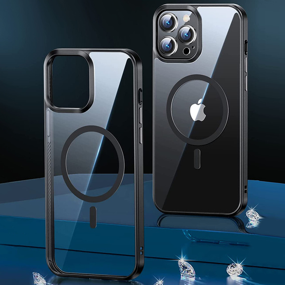 Θήκη για iPhone 14 Pro, ERBORD Hybrid MagSafe Case, μαύρη