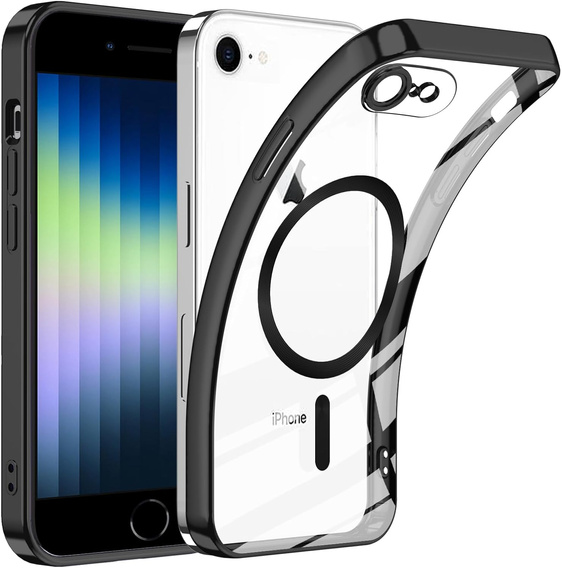 Θήκη για iPhone 7 Plus / 8 Plus, Electro MagSafe, μαύρη + Γυαλί για την οθόνη