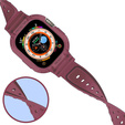 Pasek Silikonowy z Etui do Apple Watch Ultra 49mm, Bordowy