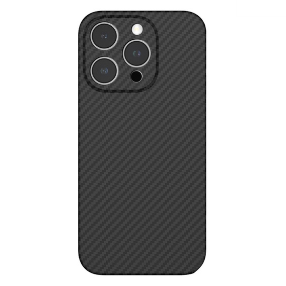Θήκη για iPhone 15 Pro Max, Aramid Fiber Cover, μαύρη