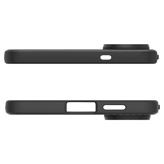 θήκη Spigen για Samsung Galaxy S25 Edge, Liquid Air, μαύρη + μετριασμένο γυαλί 9H
