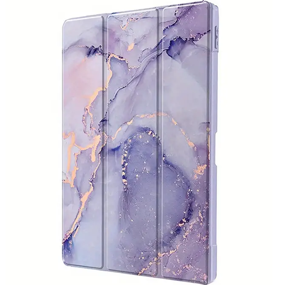 Θήκη για iPad 10.9" 2022 (10 gen.), Smartcase Hybrid, με χώρο για γραφίδα, Marble μωβ