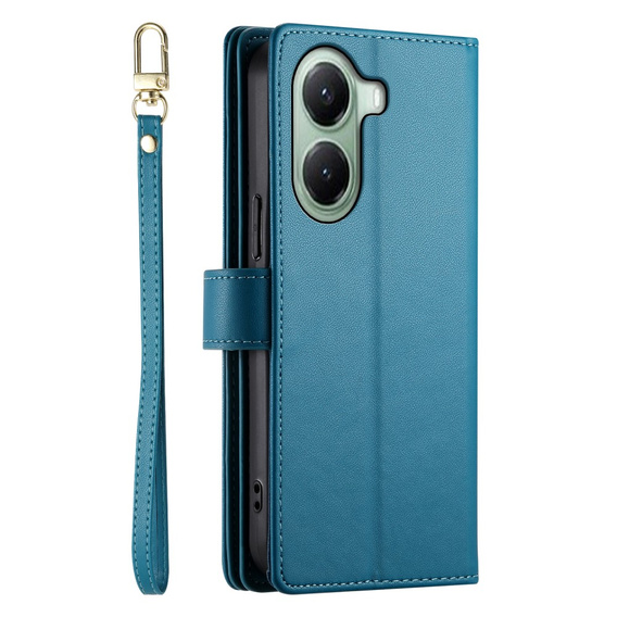 Θήκη με πτερύγιο για Xiaomi Poco X7 Pro 5G, Wallet Zipper Pocket, μπλε