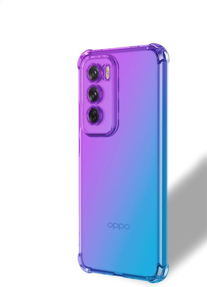 θήκη για το Oppo Reno 12, Gradient Dropproof, Μωβ / μπλε