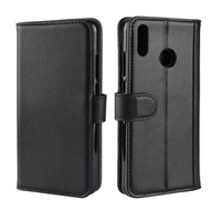 Θήκη με πτερύγιο για Huawei Honor 8X, Split Leather Wallet, μαύρη