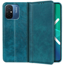 Θήκη για Xiaomi Redmi 12C, Wallet Litchi Leather, πράσινη