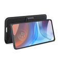 Θήκη με πτερύγιο για Motorola Moto E7 Power / E7i Power, Wallet Litchi Texture, μαύρη