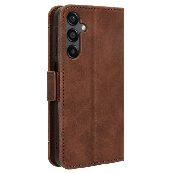 Θήκη με πτερύγιο για Samsung Galaxy M35, Card Slot, καφέ
