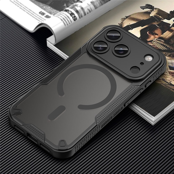 Θήκη για iPhone 17 Pro, για MagSafe, θωρακισμένη, μαύρη