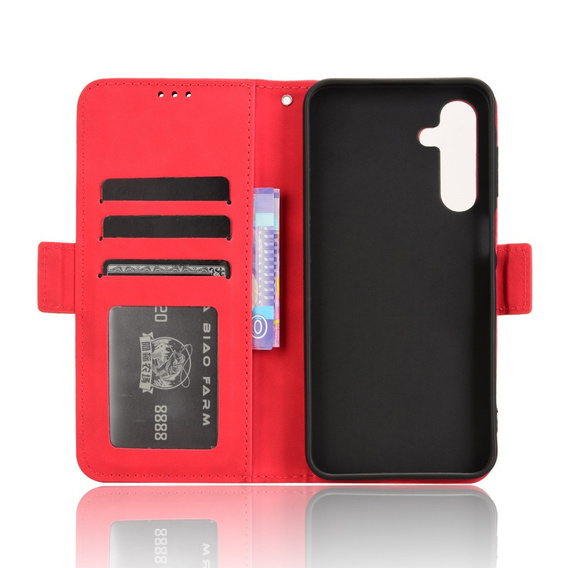 Θήκη με πτερύγιο για Samsung Galaxy A26, Card Slot, κόκκινη