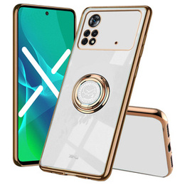 Θήκη για Xiaomi Poco M4 Pro 4G, Electro Ring, λευκή