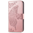 Θήκη με πτερύγιο για Samsung Galaxy S25 FE, Butterfly, ροζ rose gold