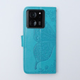 Θήκη με πτερύγιο για Xiaomi 13T / 13T Pro, Butterfly, μπλε