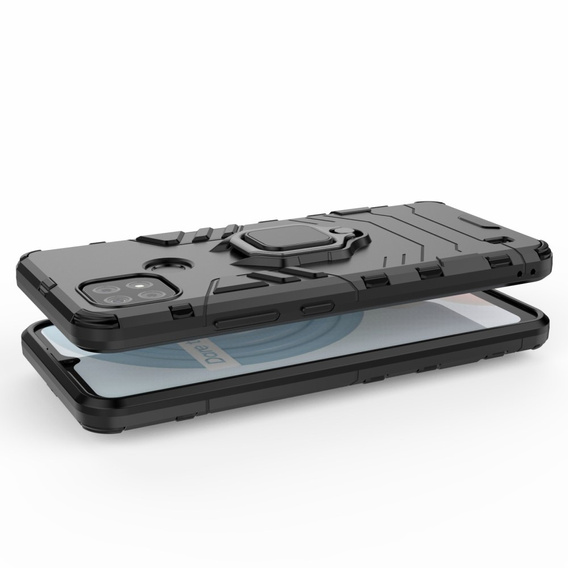 Θήκη για Realme C21, Kickstand Ring, μαύρη
