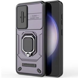 Θήκη για Samsung Galaxy S24, KickStand Camera Lens, μωβ