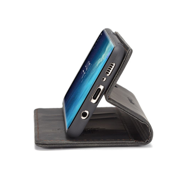 θήκη CASEME για Samsung Galaxy S8, Leather Wallet Case, μαύρη